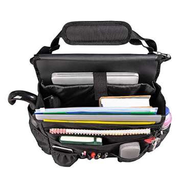 FoxBox Front Seat Organizers and Storage with Cover - Police Patrol Cab Passenger Seat Car Organizer - Law Pro Enforcement Organizer - Auto Car Office Organizer Front Seat - Truck Paper Caddy