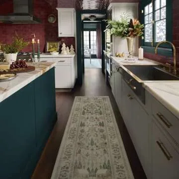 RUGGABLE Washable 2x7 Runner Rug, Neutral, Premium Rugs for Hallway, Kitchen, Entryway, Living Room,...