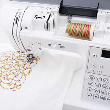 Threadart 100% Cotton Variegated Thread Set | 3 Cones Holiday Colors | 600M (660 Yards) Cones | for Quilting & Sewing 40/3 Weight | Long Staple & Low Lint | Over 20 Other Sets Available