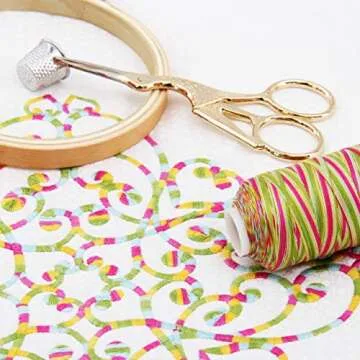 Threadart 100% Cotton Variegated Thread Set | 3 Cones Holiday Colors | 600M (660 Yards) Cones | for Quilting & Sewing 40/3 Weight | Long Staple & Low Lint | Over 20 Other Sets Available