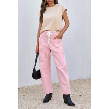 Stylish PLNOTME Women's Wide Leg Patchwork Jeans