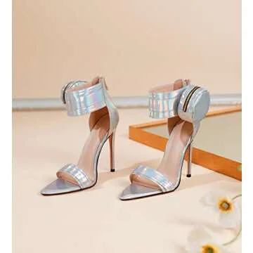 Zamikoo Women's Stylish Heeled Sandals with Pouch