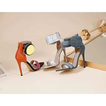 Zamikoo Women's Stylish Heeled Sandals with Pouch