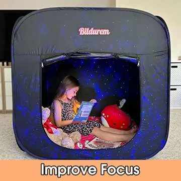Sensory Tent for Kids - Blackout Play Tent for Focus