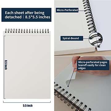 Versatile 5.5" x 8.5" Sketchbook Set for All Artists