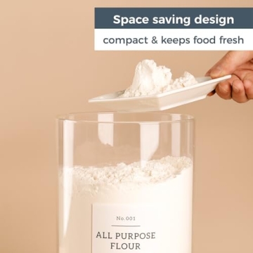 HHMJSM 1 Gallon Glass Storage Containers with Bamboo Lid