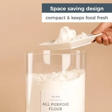 HHMJSM 1 Gallon Glass Storage Containers with Bamboo Lid