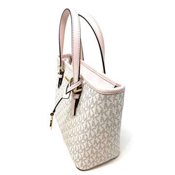 Michael Kors XS Carry All Jet Set Travel Womens Tote Powder Blush PVC