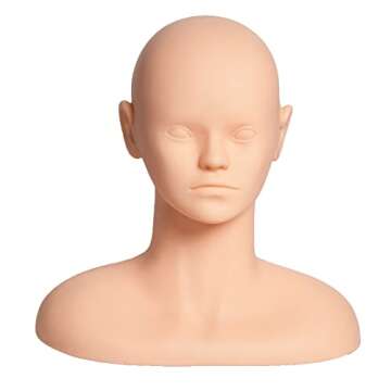 Diane Esthetics Mannequin Head with Shoulders - No Hair or Makeup for Massage and Training