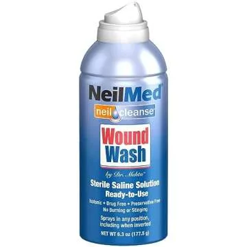 NeilMed Cleanse Sterile Saline Wound Wash, 6.3 Ounce