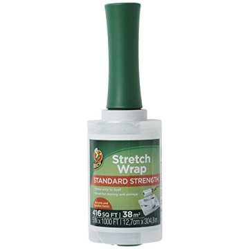 Duck Brand Stretch Wrap Roll, 1000 Feet, Clear Plastic