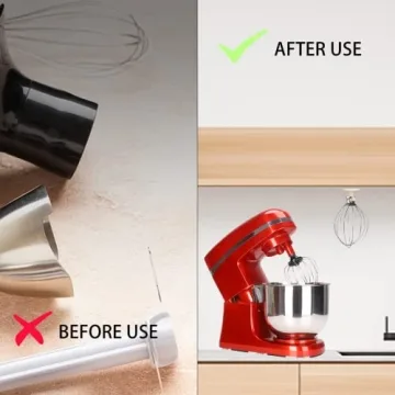 Effortless Kitchen Storage with 4 Mixer Attachment Holders
