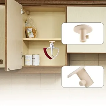 Effortless Kitchen Storage with 4 Mixer Attachment Holders