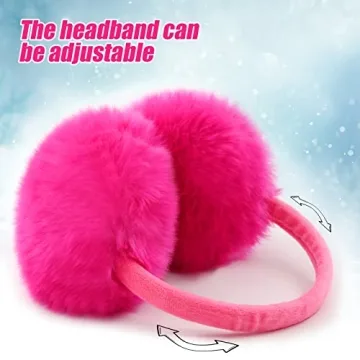FSTEOE Plush Winter Ear Muffs for Women Stylish Comfort