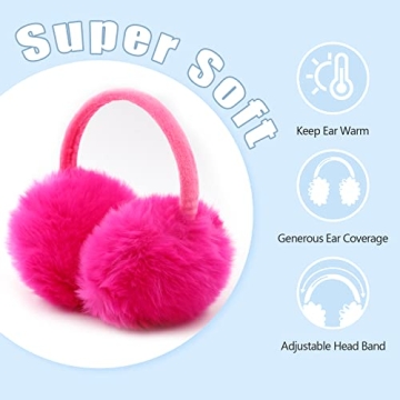 FSTEOE Plush Winter Ear Muffs for Women Stylish Comfort