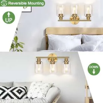 Elegant 3-Light Gold Bathroom Light Fixtures Online