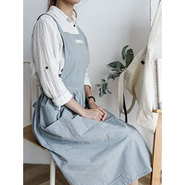Losofar Vintage Apron for Women and Girls with Pockets