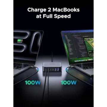 UGREEN 200W USB C Charger, Nexode 6-Port GaN Desktop Charger, USB C Charging Station for MacBook Pro/Air, iPad Pro/Air, iPhone 16/15/14, Galaxy S24 Ultra, Steam Deck