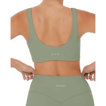 PAVOI ACTIVE Curve Hem Scoop Neck Sports Bra - Stylish Comfort