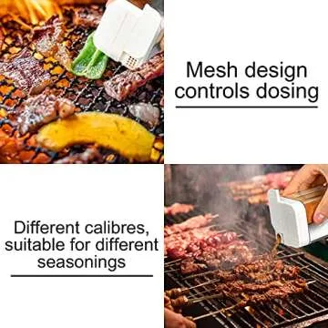 2 Pack 4 in 1 Plastic Salt and Pepper Shakers, 4 in 1 Travel Salt Storage Box, Transparent Spice Seasoning Containers Salt Box with Sliding Lids, Camping Travel Spice Kit for Cooking and BBQ