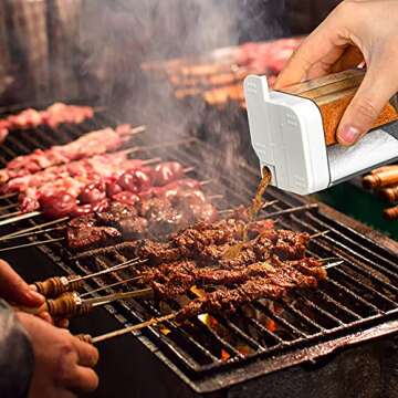 2 Pack 4 in 1 Plastic Salt and Pepper Shakers, 4 in 1 Travel Salt Storage Box, Transparent Spice Seasoning Containers Salt Box with Sliding Lids, Camping Travel Spice Kit for Cooking and BBQ