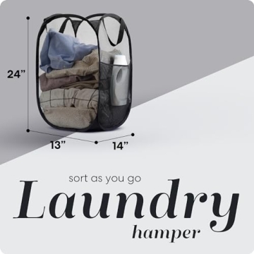 Handy Laundry Collapsible Mesh Hamper - Space Saving and Stylish