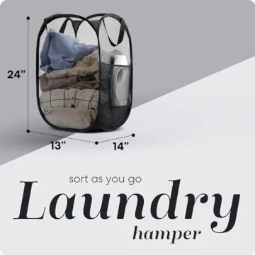 Handy Laundry Collapsible Mesh Hamper - Space Saving and Stylish