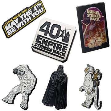 Star Wars Empire Strikes Back 40th Anniversary Enamel Pin Set