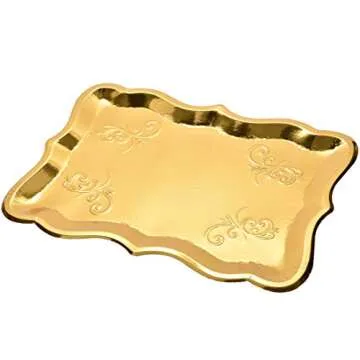 Gift Boutique Gold Rectangle Trays for Cake and Dessert Display