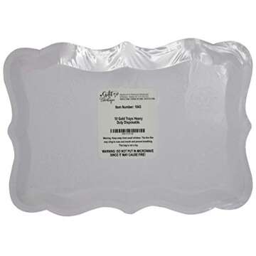 Gift Boutique Gold Rectangle Trays for Cake and Dessert Display