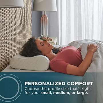 Tempur-Pedic TEMPUR-Ergo Neck Pillow, Large Profile, White