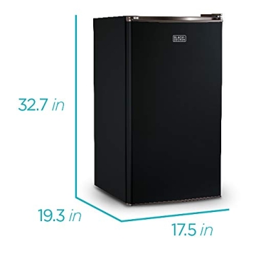 BLACK+DECKER Compact Mini Fridge with Freezer - Stylish & Quiet