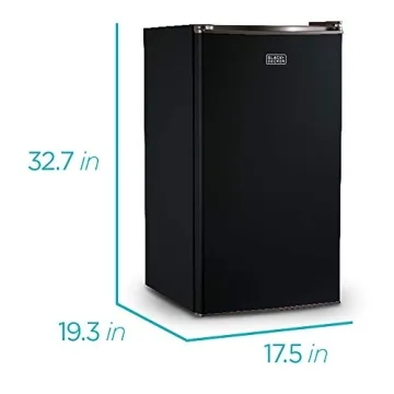 BLACK+DECKER Compact Mini Fridge with Freezer - Stylish & Quiet