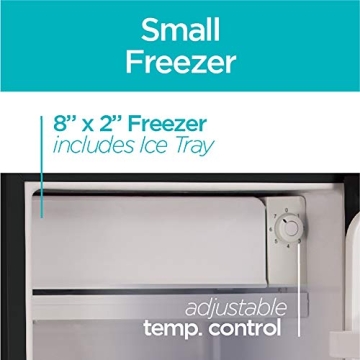 BLACK+DECKER Compact Mini Fridge with Freezer - Stylish & Quiet