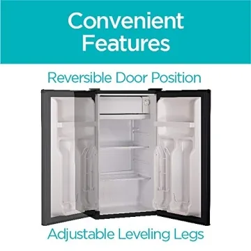 BLACK+DECKER Compact Mini Fridge with Freezer - Stylish & Quiet