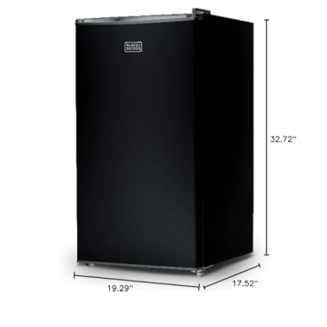 BLACK+DECKER Compact Mini Fridge with Freezer - Stylish & Quiet