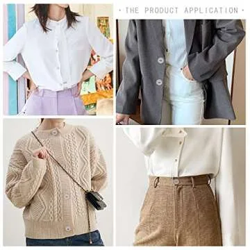 SEMINI Mixed Size 8mm-25mm 280Pcs Black/White/Transparent Resin Buttons Small Big 2 Holes Buttons Craft Buttons for Sewing,Women Men Children Clothing,DIY Crafts,Decoration (SZ023 Transparent 2 Hole)