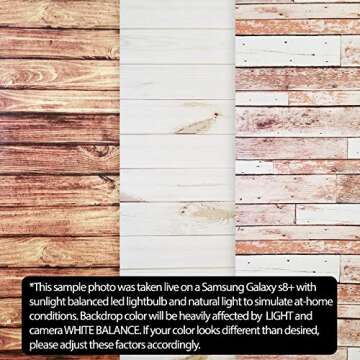 Premium Background Paper for Photography - 3 Pack - 4x12 Foot Rolls - Seamless Designs - Perfect Shiplap Photography Backdrops for Baby Pictures, Headshots, and More