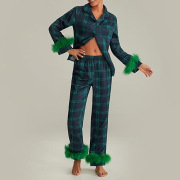 NUFIWI Christmas Pajamas Set for Women Plush and Stylish