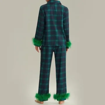 NUFIWI Christmas Pajamas Set for Women Plush and Stylish