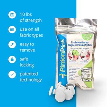 PinionPins: Magnetic Duvet Clips Pack of 8