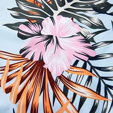 IFFEI Mommy and Me Family Matching Swimsuit One Piece Beach Wear Summer Leaves Sporty Monokini Bathing Suit