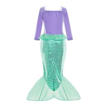 LURLEEZ Arie Mermaid Dress Up Costume Girls Age 3-8