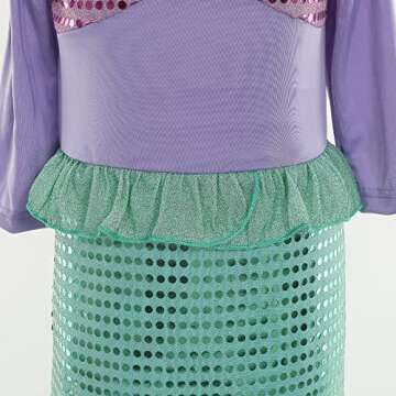 LURLEEZ Arie Mermaid Dress Up Costume Girls Age 3-8