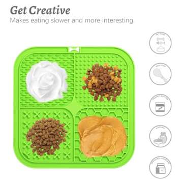 MateeyLife 3PCS Large Lick Mat for Dogs and Cats with Suction Cups, Dog Lick Mat for Anxiety Relief, Dog Toys to Keep Them Busy, Dog Enrichment Toys for Bathing, Cat Peanut Butter Lick Pad for Boredom