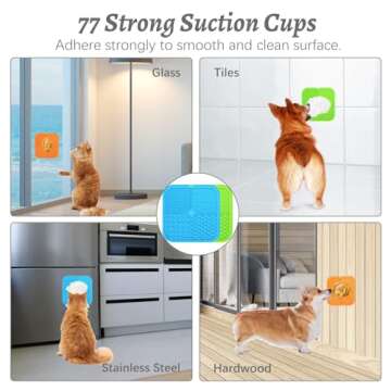 MateeyLife 3PCS Large Lick Mat for Dogs and Cats with Suction Cups, Dog Lick Mat for Anxiety Relief, Dog Toys to Keep Them Busy, Dog Enrichment Toys for Bathing, Cat Peanut Butter Lick Pad for Boredom