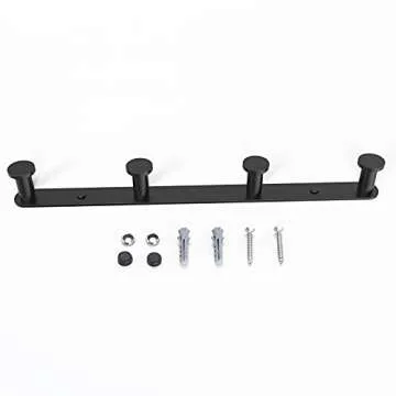 BigBig Home Black Towel Hook Rack for Bathroom & Kitchen