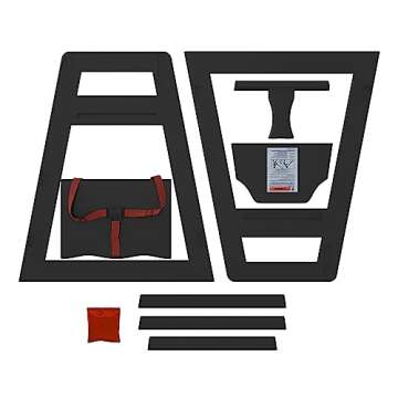 Black Wooden High Chair for Baby and Toddlers - Portable Travel - Restaurant Wood Highchair to Table, Folding Seat Booster Girl and Boy with Safety Straps and Steps - Industrial Ready-to-Assemble