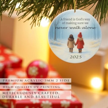 Never Walk Alone Christian Ornament for Christmas Gift