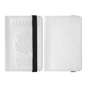 Premium RFID Blocking Passport Holder - Travel Wallet White